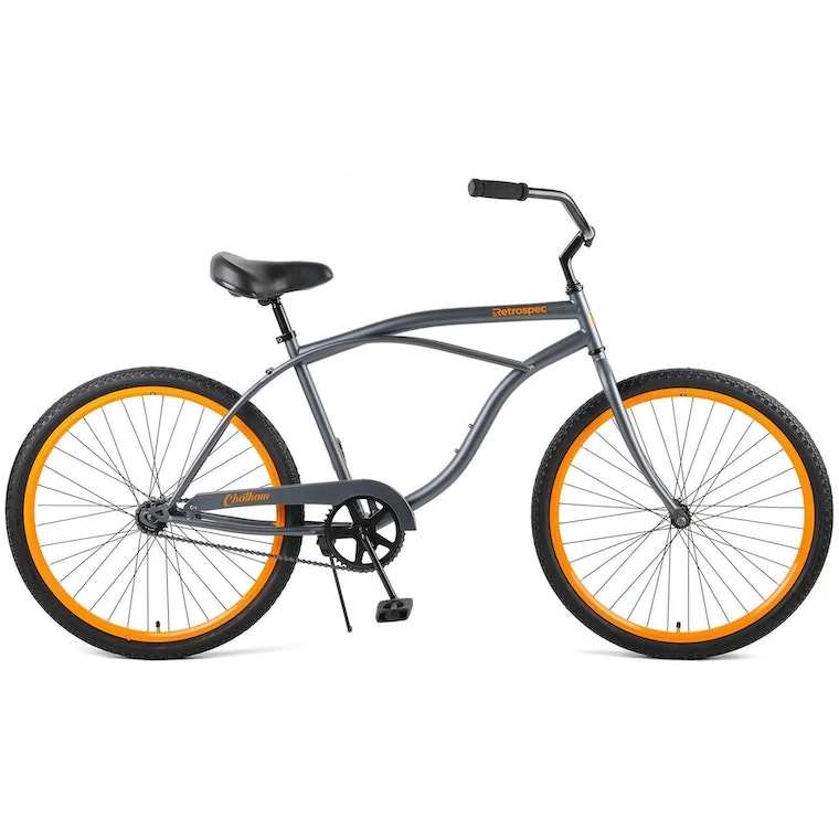 Retrospec Chatham Beach Cruiser 1-Speed 29" - Matte Graphite/Orange 2022 3 Retrospec Chatham Beach Cruiser 1-Speed 29" - Matte Graphite/Orange 2022