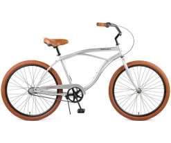 Retrospec Chatham Beach Cruiser 3-Speed 26" - Matte Silver/Cardinal 2022