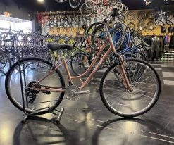 Retrospec Barron Step-Thru Comfort Hybrid Bike 21-Speed - Mauve 2021