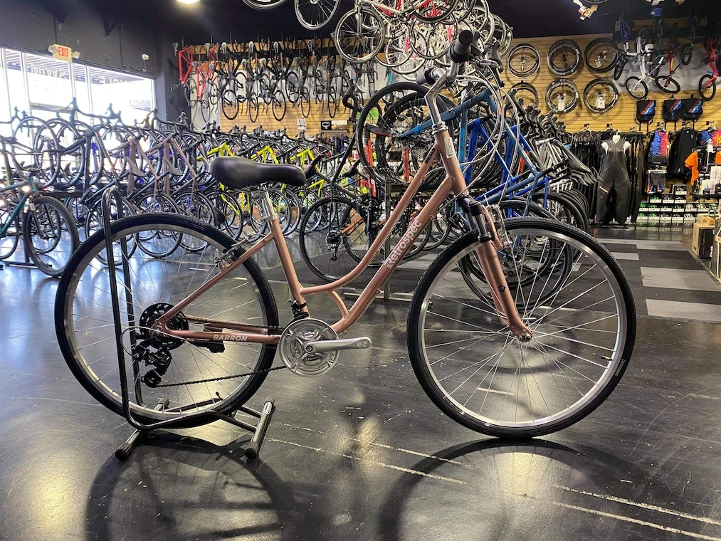 Retrospec Barron Step-Thru Comfort Hybrid Bike 21-Speed - Mauve 2021 3 Retrospec Barron Step-Thru Comfort Hybrid Bike 21-Speed - Mauve 2021