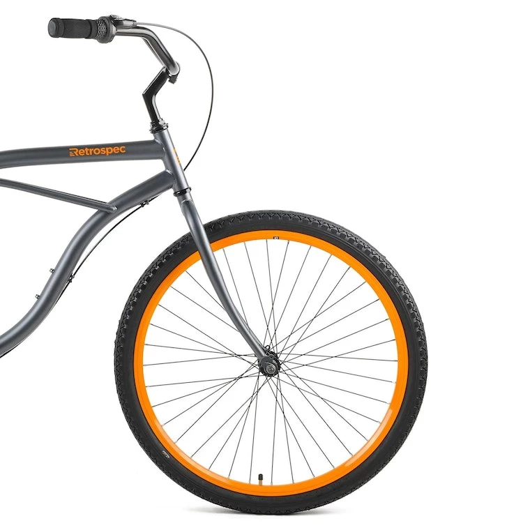 Retrospec Chatham Beach Cruiser 3-Speed 26" - Matte Graphite/Orange 2021 6 Retrospec Chatham Beach Cruiser 3-Speed 26" - Matte Graphite/Orange 2021 - Image 4