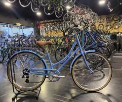 Retrospec Barron Step-Thru Comfort Hybrid Bike 21-Speed - Glacier Blue 2021