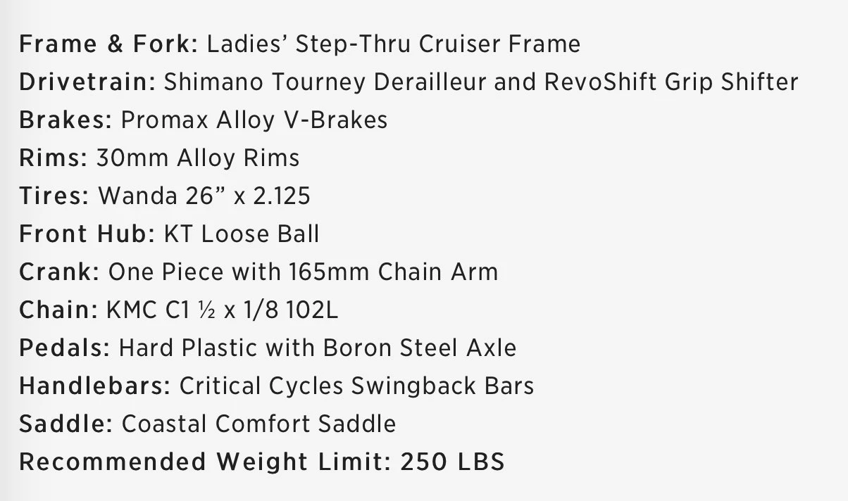 Retrospec Chatham Beach Cruiser Step-Thru 7-Speed 26" - Matcha Green 2022 9 Retrospec Chatham Beach Cruiser Step-Thru 7-Speed 26" - Matcha Green 2022 - Image 7