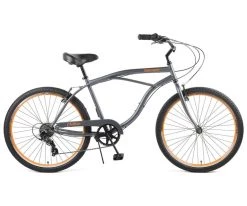 Retrospec Chatham Beach Cruiser 7-Speed 26" - Matte Graphite/Orange 2021