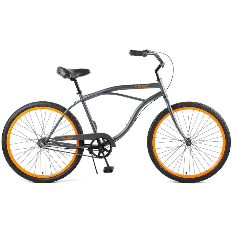 Retrospec Chatham Beach Cruiser 3-Speed 26" - Matte Graphite/Orange 2021 3 Retrospec Chatham Beach Cruiser 3-Speed 26" - Matte Graphite/Orange 2021