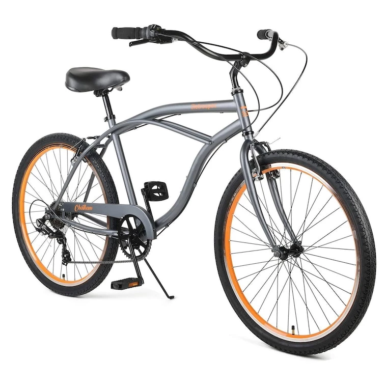 Retrospec Chatham Beach Cruiser 7-Speed 26" - Matte Graphite/Orange 2021 4 Retrospec Chatham Beach Cruiser 7-Speed 26" - Matte Graphite/Orange 2021 - Image 2