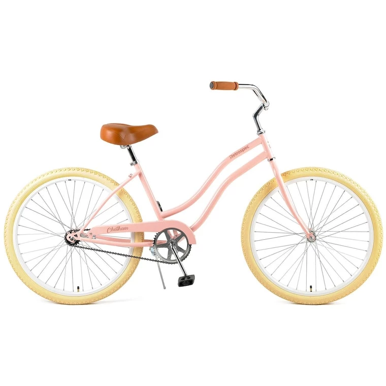 Retrospec Chatham Beach Cruiser Step-Thru 1-Speed 26" - Blush Pink 2021 3 Retrospec Chatham Beach Cruiser Step-Thru 1-Speed 26" - Blush Pink 2021