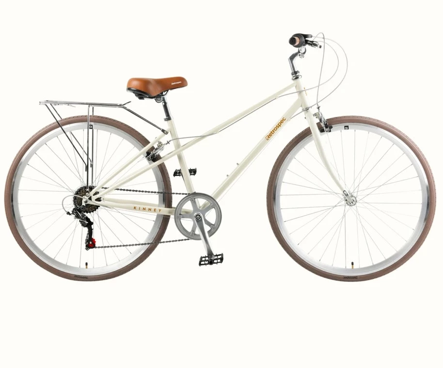 Retrospec Kinney-Mixte City Bike 7-Speed - Eggshell 2022 3 Retrospec Kinney-Mixte City Bike 7-Speed - Eggshell 2022