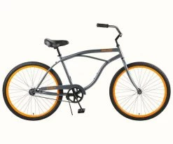 Retrospec Chatham Beach Cruiser 1-Speed 26" - Matte Graphite/Orange 2021