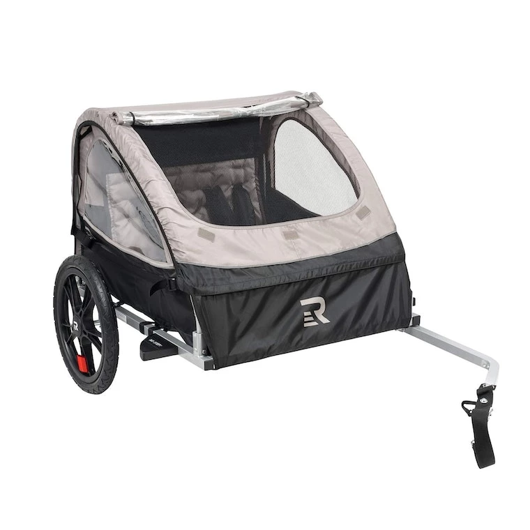 Retrospec Rover Double Passenger Children's Bike Trailer - Slate 4 Retrospec Rover Double Passenger Children's Bike Trailer - Slate - Image 2